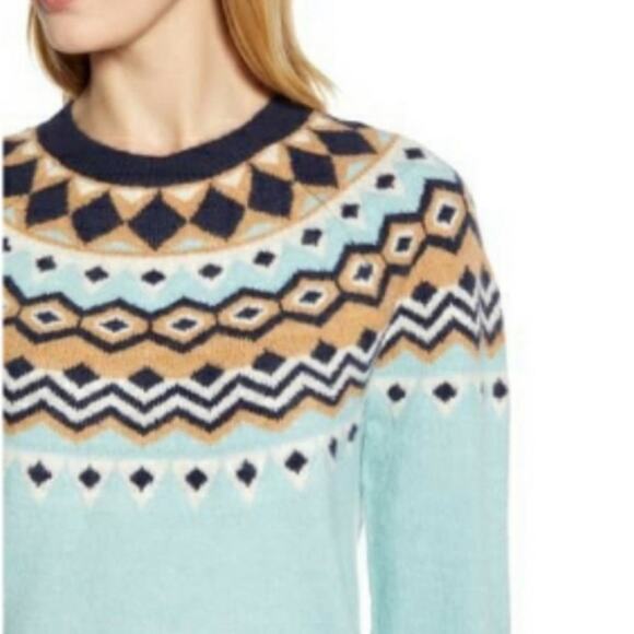 Halogen Atlantic Pacific Blue Navy Crew Sweater - Picture 6 of 12